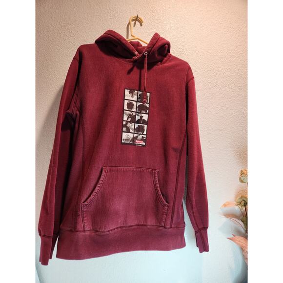 Supreme Burgundy Graphic Hoodie PTP 24 Men’s‎ Made in Canada Rare Design Sumo - Picture 1 of 7